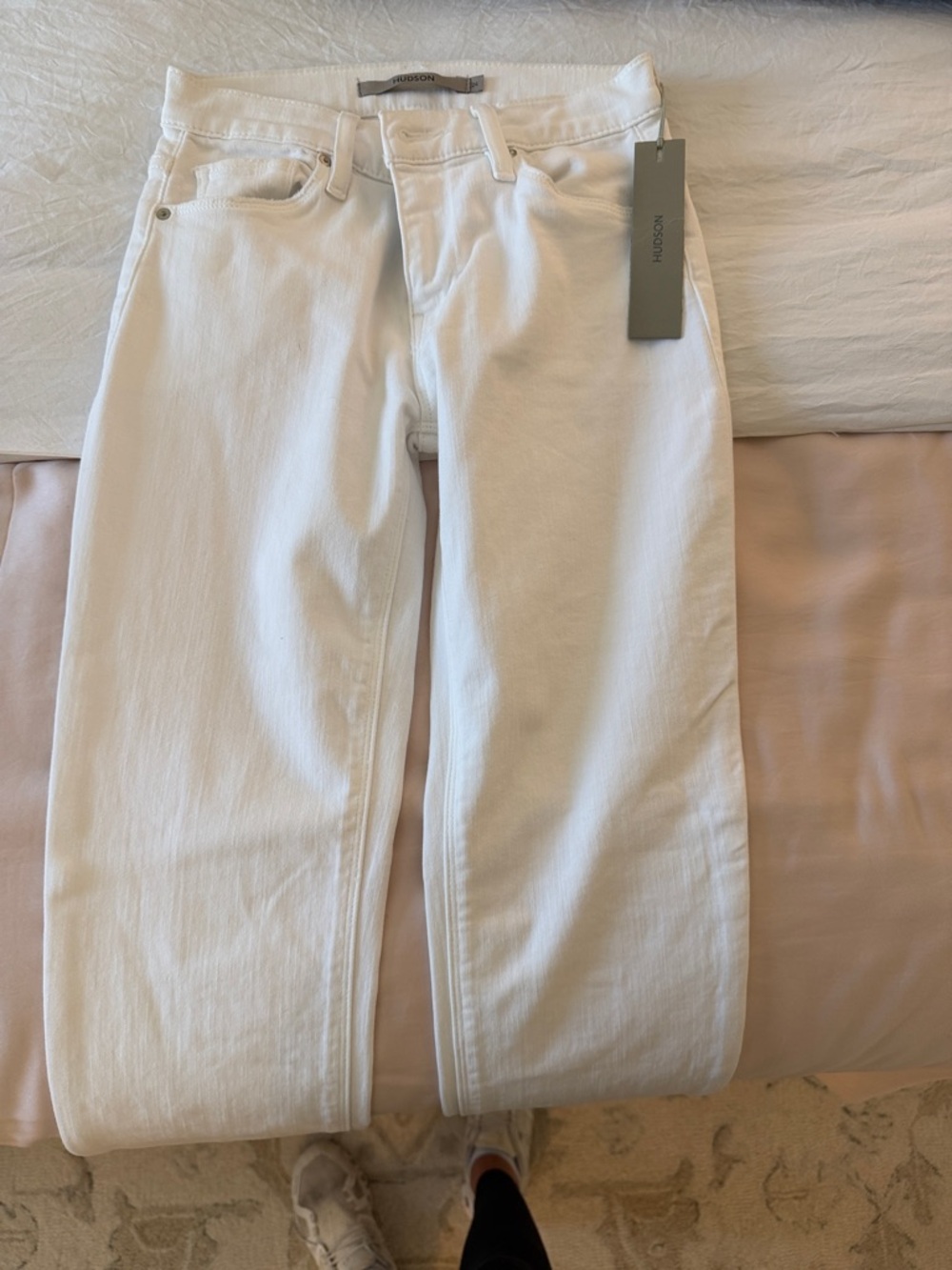 Hudson Jeans White Straight-Leg Women’s Jeans